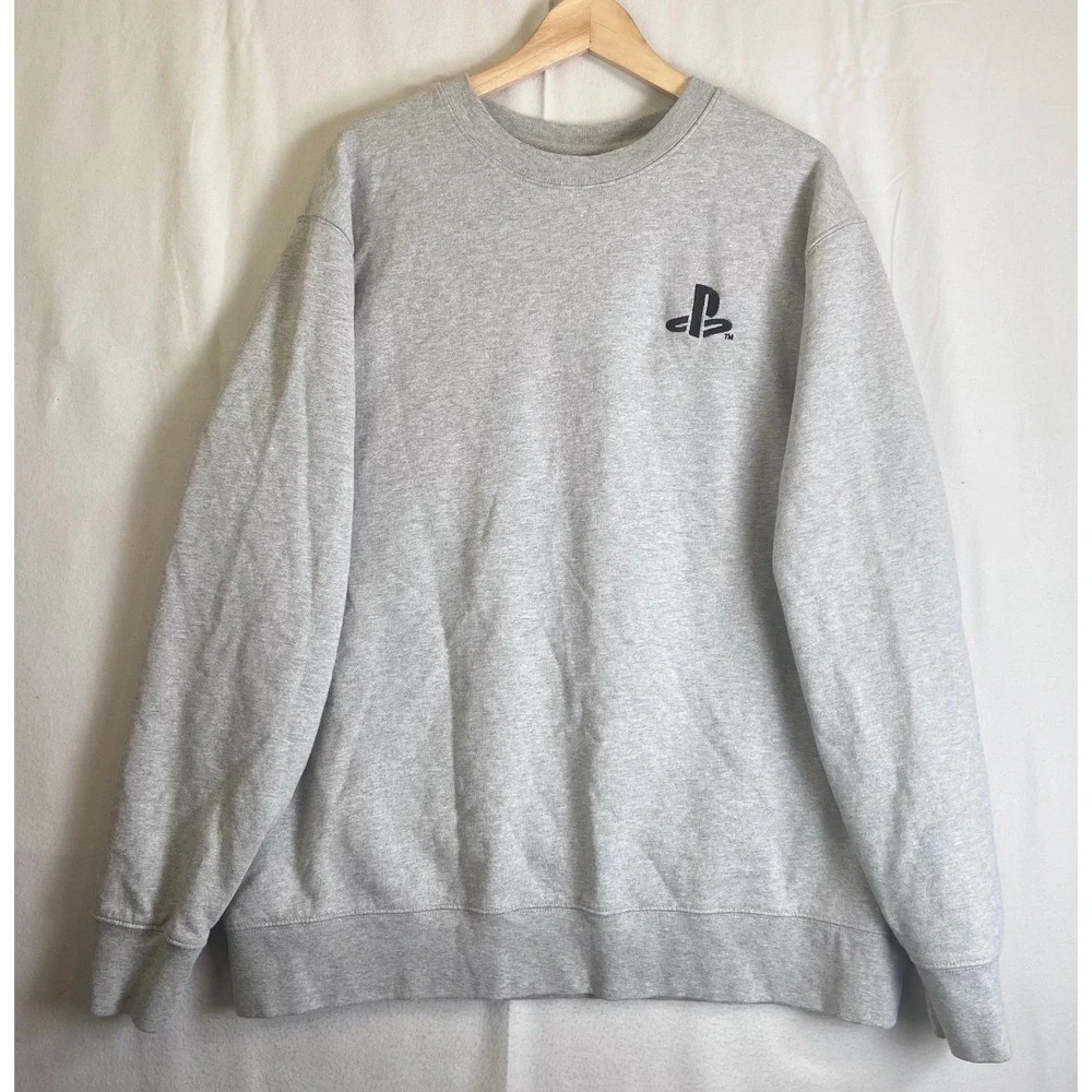 Stanley Stella PlayStation Grey Organic Cotton Sweatshirt Katakana Logo XXL
